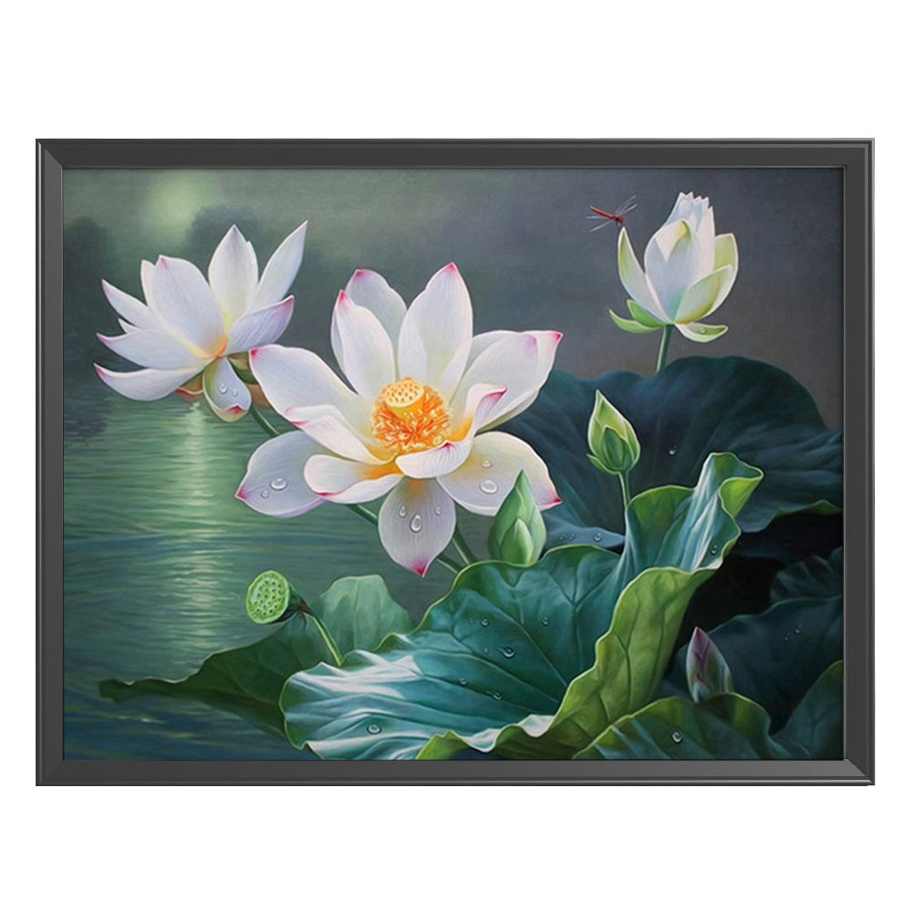 Lotus Flower - 11CT Stamped Cross Stitch 50*40CM