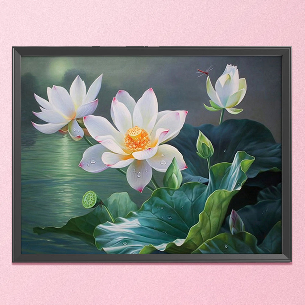 Lotus Flower - 11CT Stamped Cross Stitch 50*40CM