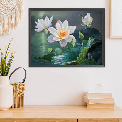 Lotus Flower - 11CT Stamped Cross Stitch 50*40CM