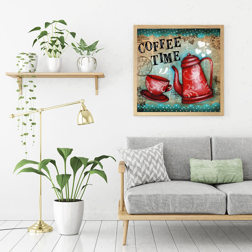 Coffee Time - Full Round Drill Diamond Painting 30*30CM