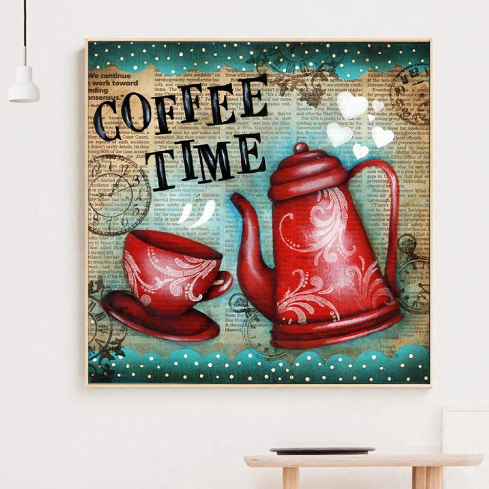 Coffee Time - Full Round Drill Diamond Painting 30*30CM