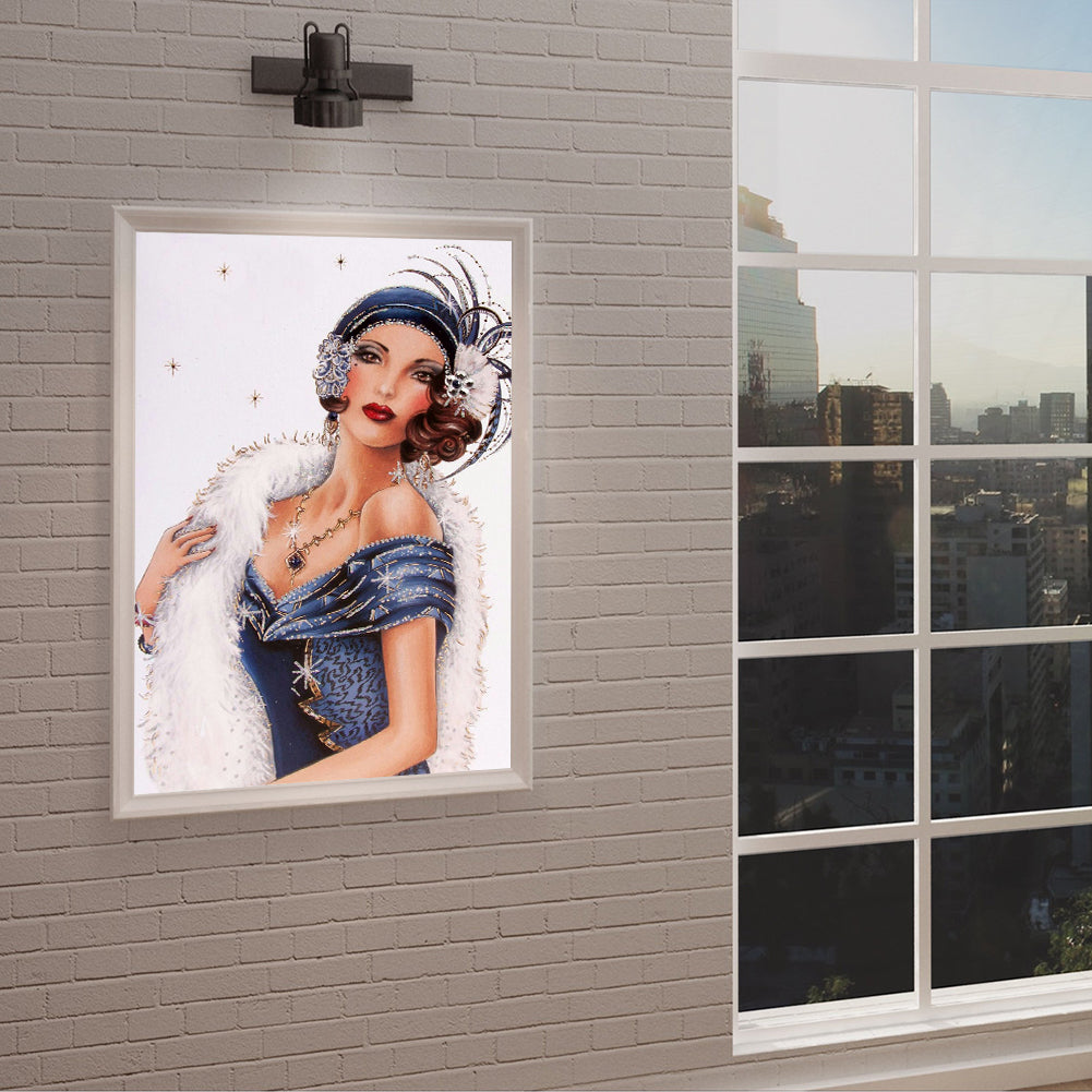 Lady - Full Round Drill Diamond Painting 30*40CM