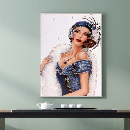 Lady - Full Round Drill Diamond Painting 30*40CM