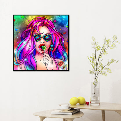 Woman - Full Round Drill Diamond Painting 30*30CM