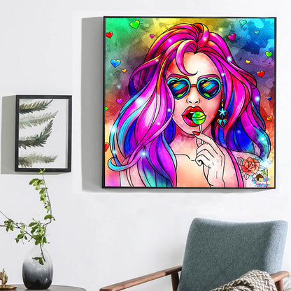 Woman - Full Round Drill Diamond Painting 30*30CM