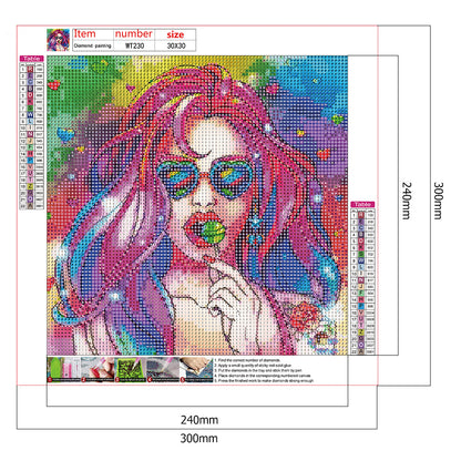 Woman - Full Round Drill Diamond Painting 30*30CM