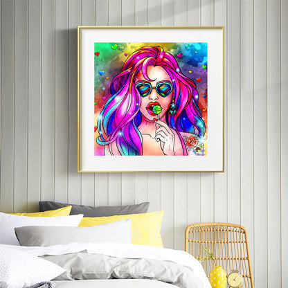 Woman - Full Round Drill Diamond Painting 30*30CM
