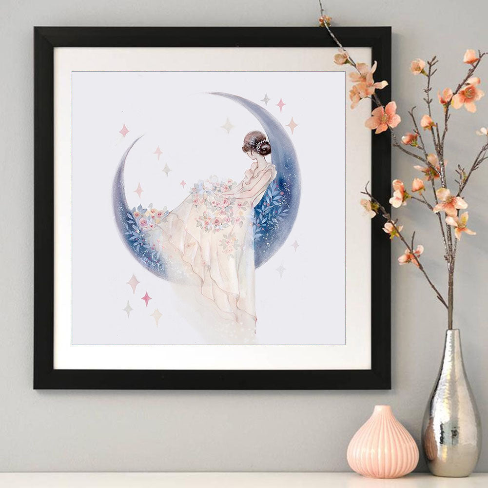 Girl - Full Round Drill Diamond Painting 30*30CM
