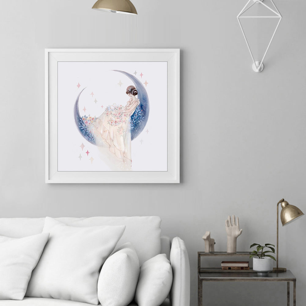 Girl - Full Round Drill Diamond Painting 30*30CM