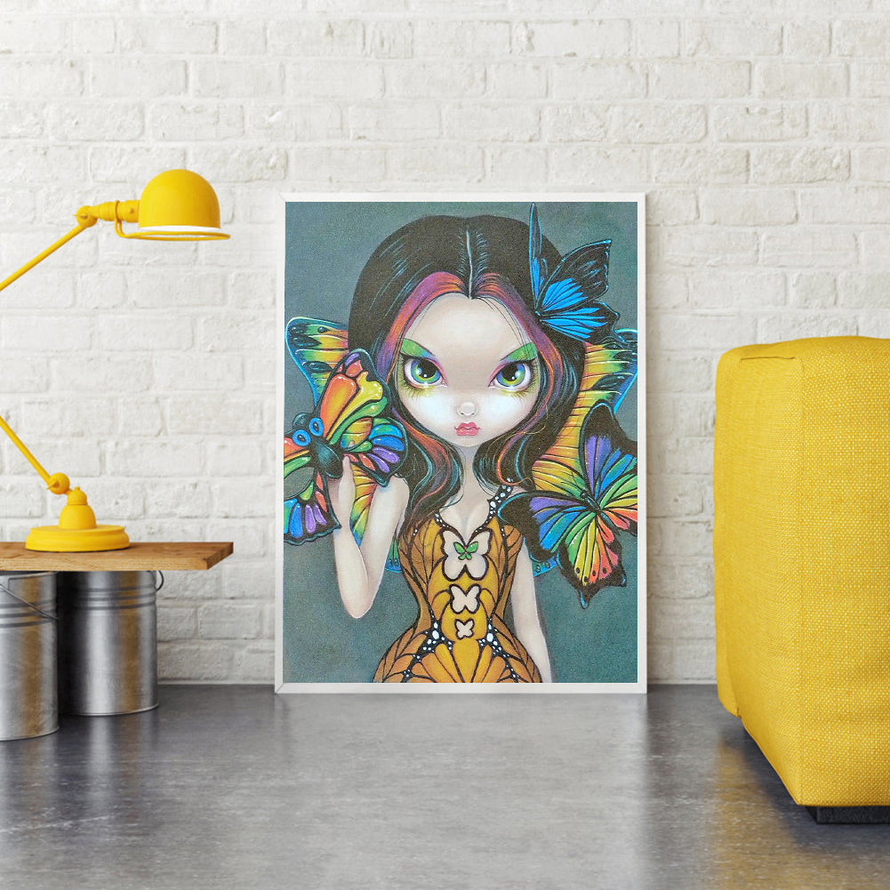 Girl - Full Round Drill Diamond Painting 30*40CM