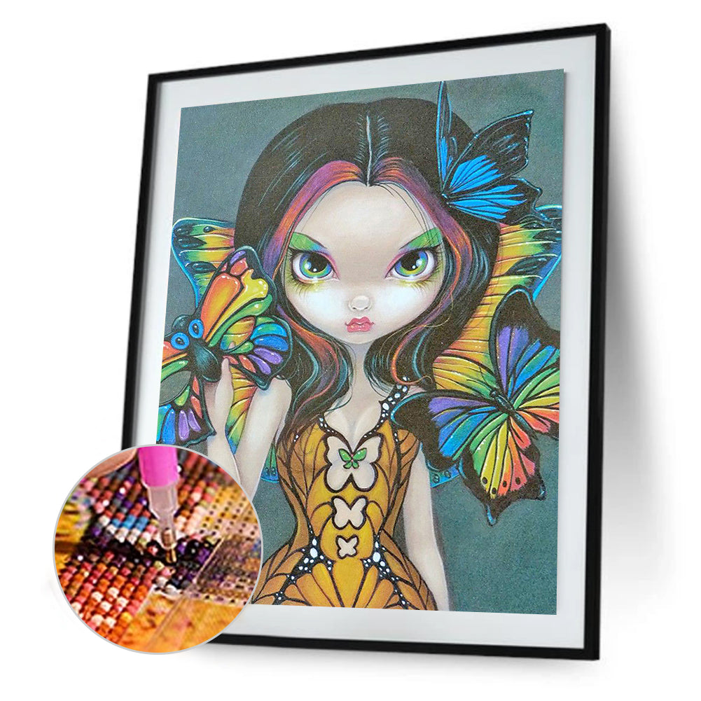 Girl - Full Round Drill Diamond Painting 30*40CM