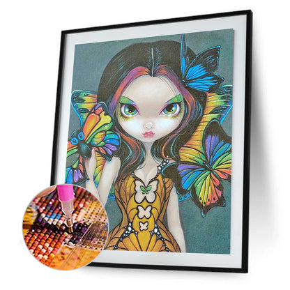 Girl - Full Round Drill Diamond Painting 30*40CM