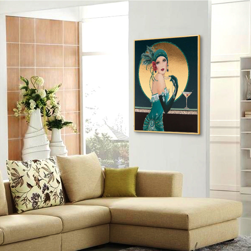 Woman - Full Round Drill Diamond Painting 30*40CM
