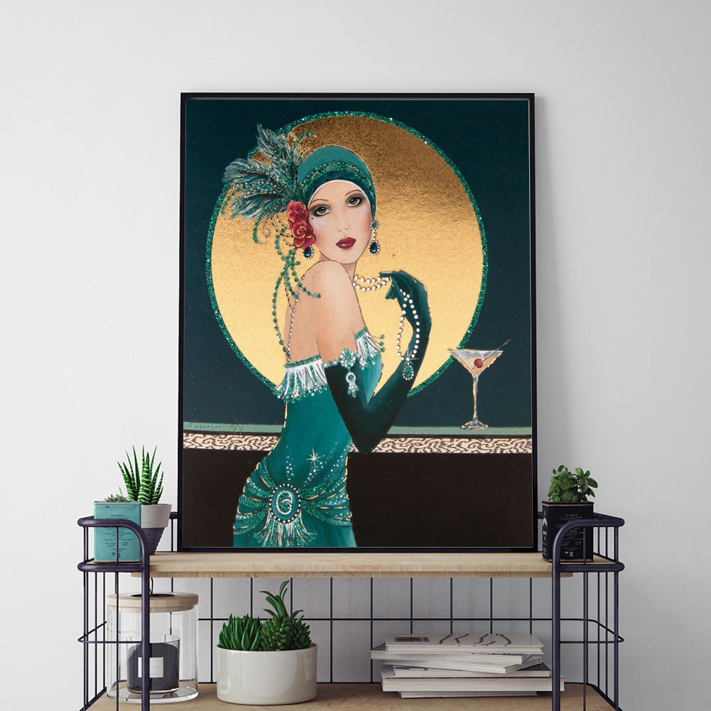 Woman - Full Round Drill Diamond Painting 30*40CM