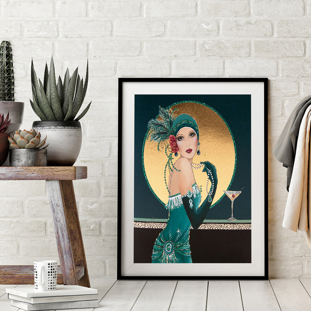 Woman - Full Round Drill Diamond Painting 30*40CM