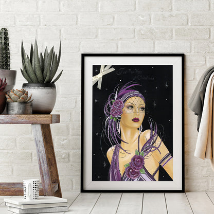 Woman - Full Round Drill Diamond Painting 30*40CM
