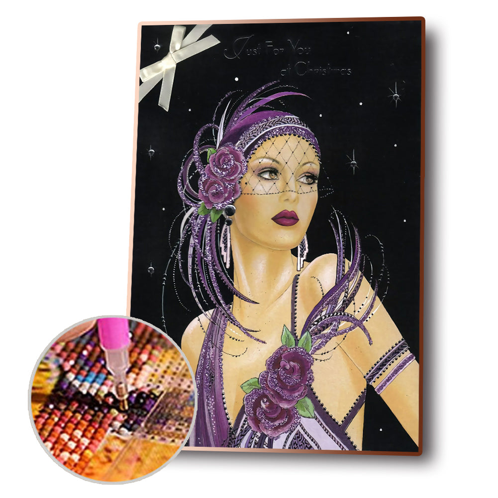 Woman - Full Round Drill Diamond Painting 30*40CM