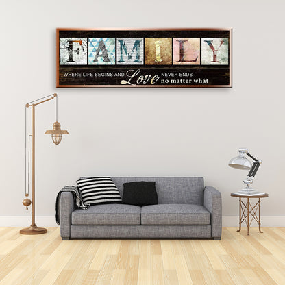 Family Letter - Full Round Drill Diamond Painting 30*80CM