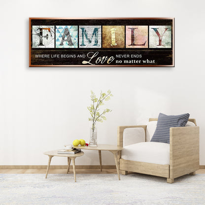 Family Letter - Full Round Drill Diamond Painting 30*80CM