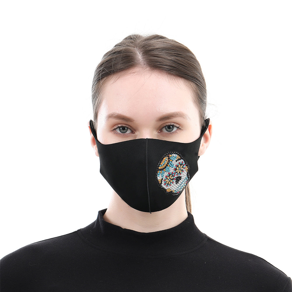 DIY Part Drill Diamond Painting Face Mask Kit Artwork Craft (AA461 Skull)
