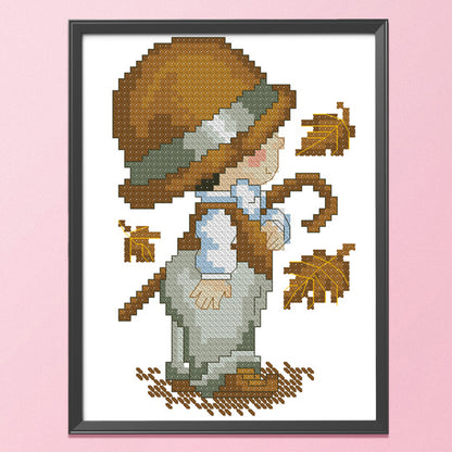 Cap Kids - 11CT Stamped Cross Stitch 20*30CM