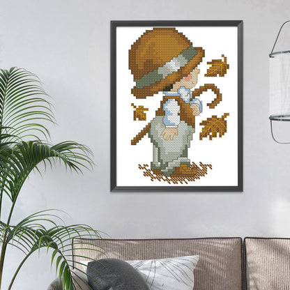 Cap Kids - 11CT Stamped Cross Stitch 20*30CM