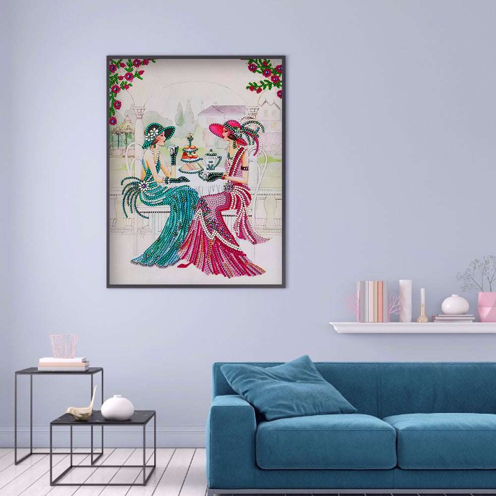Lady - Special Shaped Drill Diamond Paintng 30*40CM