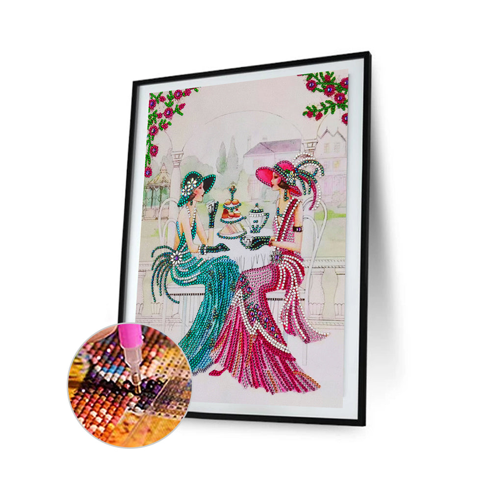 Lady - Special Shaped Drill Diamond Paintng 30*40CM