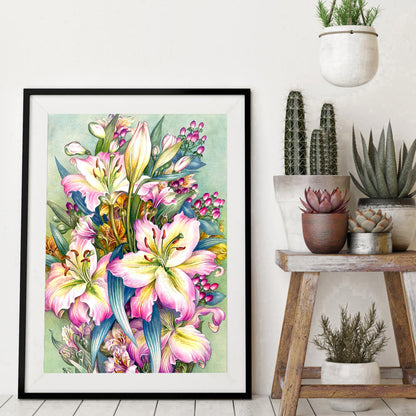 Flower - Full Square Drill Diamond Painting 40*50CM