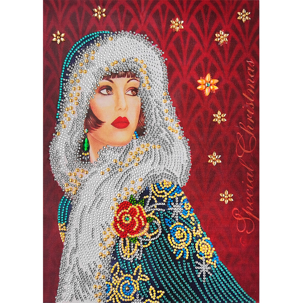 Women - Special Shaped Drill Diamond Paintng 30*40CM