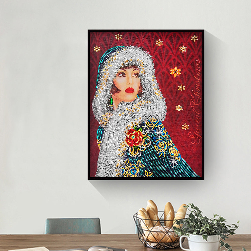 Women - Special Shaped Drill Diamond Paintng 30*40CM
