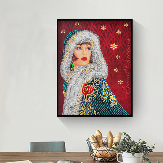 Women - Special Shaped Drill Diamond Paintng 30*40CM