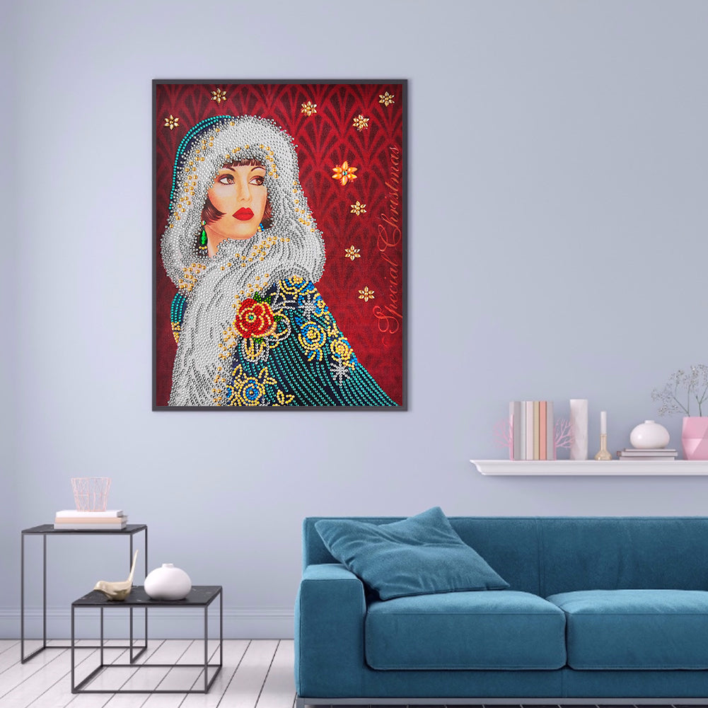 Women - Special Shaped Drill Diamond Paintng 30*40CM