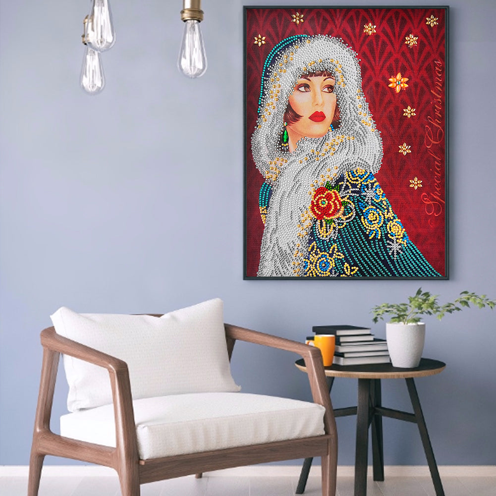 Women - Special Shaped Drill Diamond Paintng 30*40CM