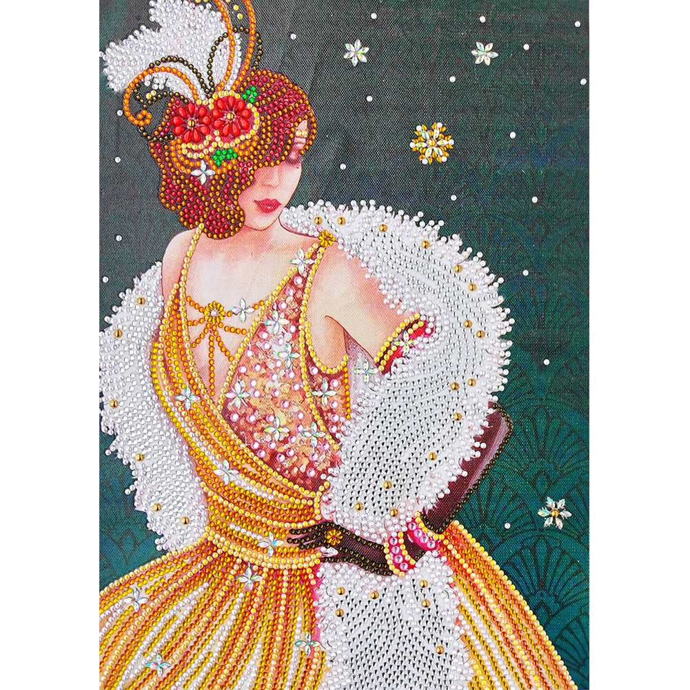 Women - Special Shaped Drill Diamond Paintng 30*40CM