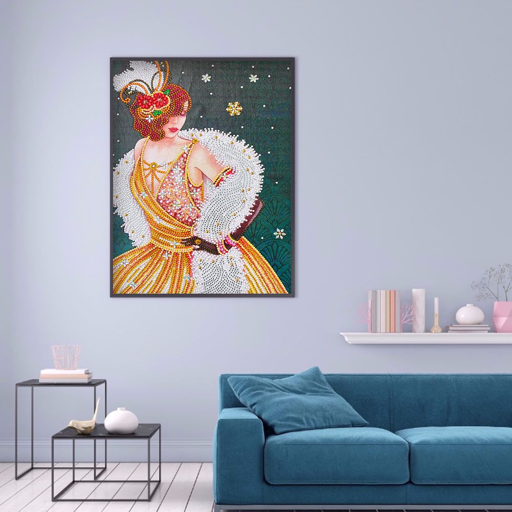 Women - Special Shaped Drill Diamond Paintng 30*40CM