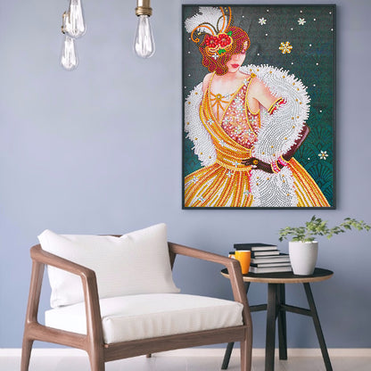 Women - Special Shaped Drill Diamond Paintng 30*40CM