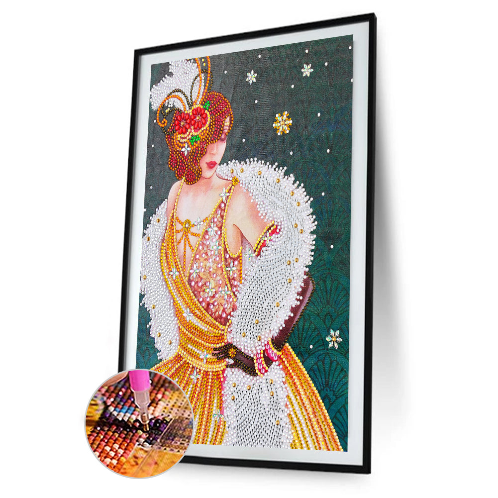 Women - Special Shaped Drill Diamond Paintng 30*40CM