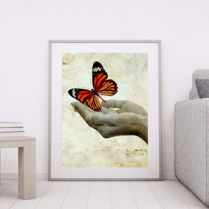Hand Butterfly - Full Square Drill Diamond Painting 40*50CM