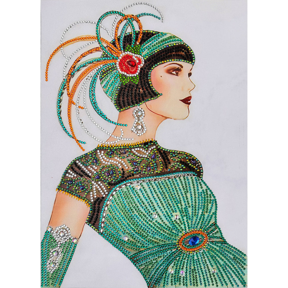 Lady - Special Shaped Drill Diamond Paintng 30*40CM
