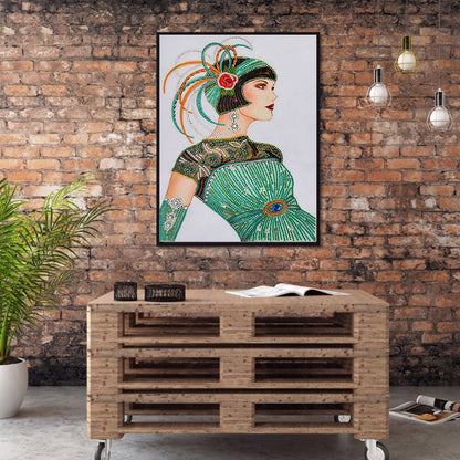 Lady - Special Shaped Drill Diamond Paintng 30*40CM