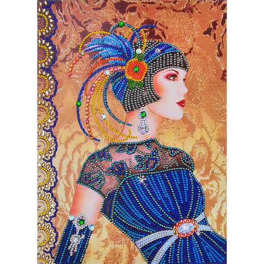 Lady - Special Shaped Drill Diamond Paintng 30*40CM