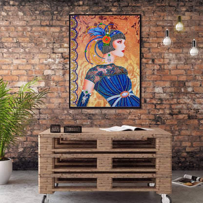 Lady - Special Shaped Drill Diamond Paintng 30*40CM