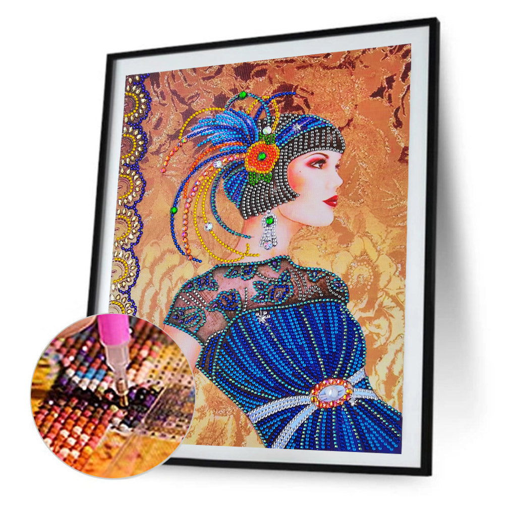 Lady - Special Shaped Drill Diamond Paintng 30*40CM