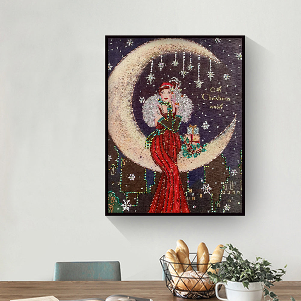 Lady - Special Shaped Drill Diamond Paintng 30*40CM