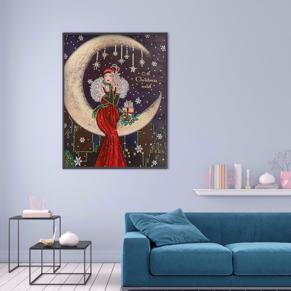 Lady - Special Shaped Drill Diamond Paintng 30*40CM