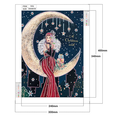 Lady - Special Shaped Drill Diamond Paintng 30*40CM