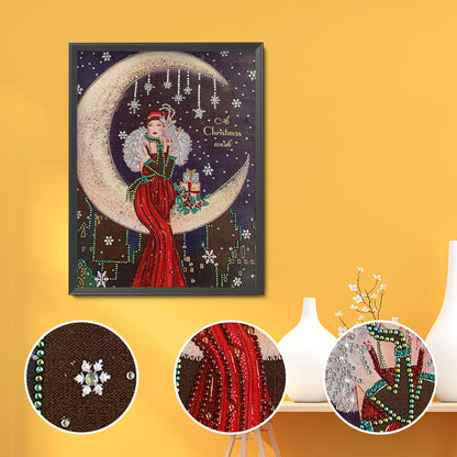Lady - Special Shaped Drill Diamond Paintng 30*40CM