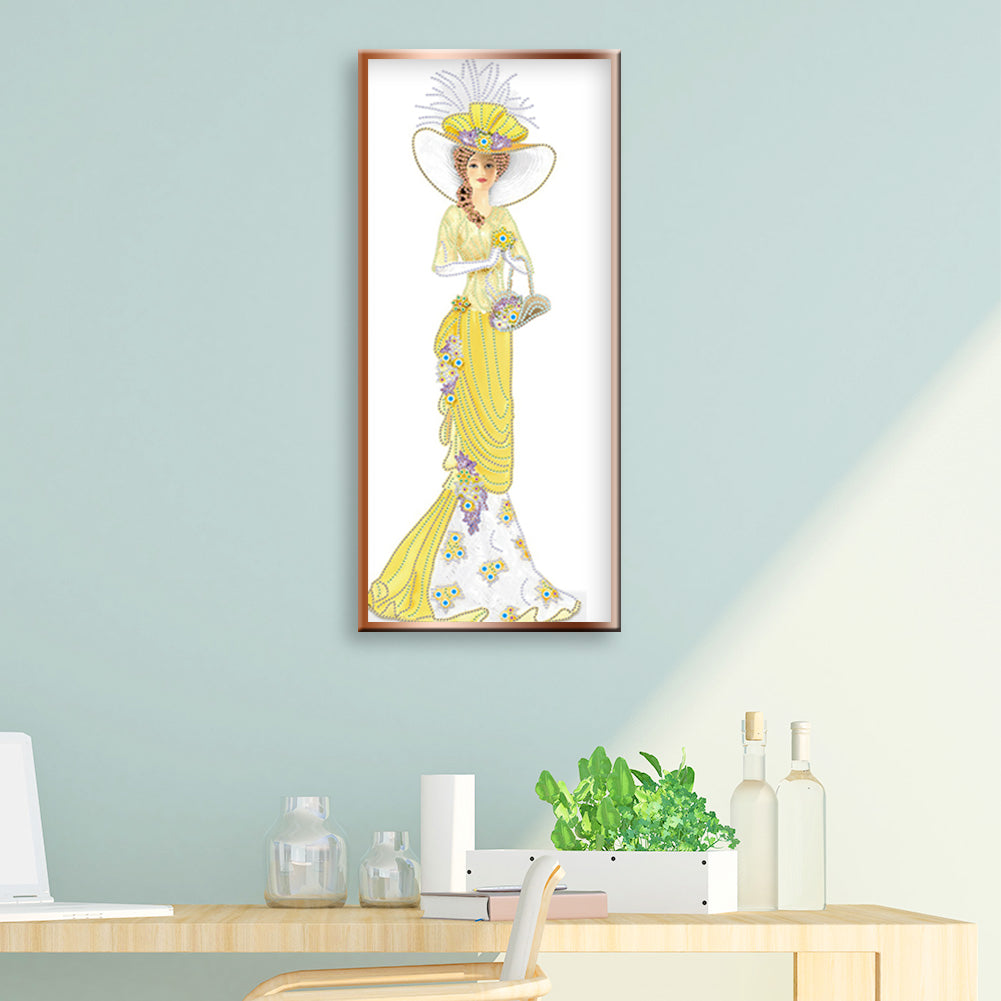 Dress Lady - Special Shaped Drill Diamond Paintng 30*60CM