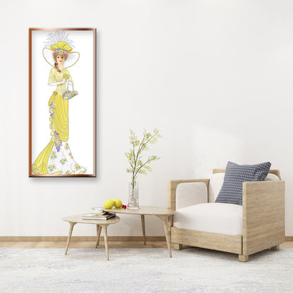Dress Lady - Special Shaped Drill Diamond Paintng 30*60CM